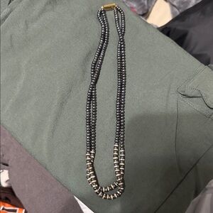 Black and Gold Beaded Necklace